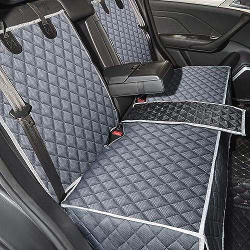 ANOSOSPECIAL Capa de assento de carro cão cinzento XL, capa cão impermeável e resistente. Tapete de assento de estilo protetor antiderrapante, fácil de instalar universal para SUV