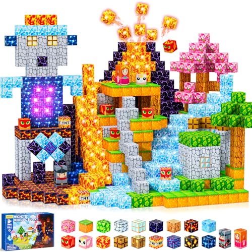 COOLJOYA Blocos magnéticos de construção crianças, 150 peças construções magnéticas crianças, peças magnéticas, brinquedo criativo Montessori para 3 4 5 6 7 8 9 10 Anos Halloween