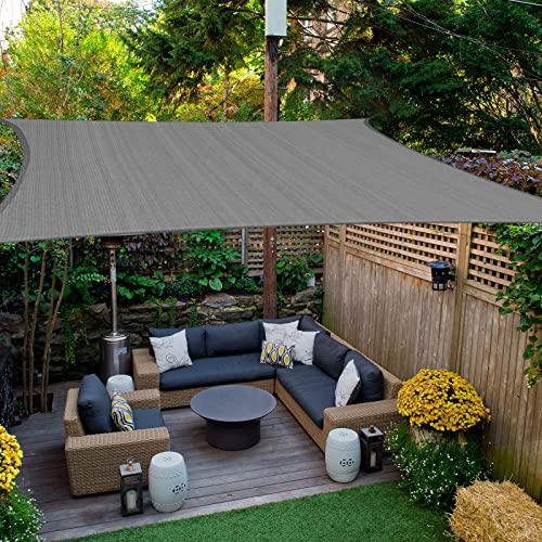 HAIKUS Toldo, vela de sombra, retangular, 3 x 3 m, respirável, resistente a 98% raios UV, para exteriores, pátio, jardim, terraços, cinzento e grafite,