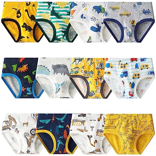 Adorel Cuecas Slips dinossauros algodão criança pack de 12