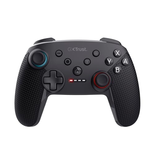 Trust GXT 1246 Muta comando Nintendo Switch sem fios com Bluetooth, vibração de duplo choque, sensor de controlo, função turbo, 15 h de jogo, controlador para Nintendo Switch, Lite, OLED, preto