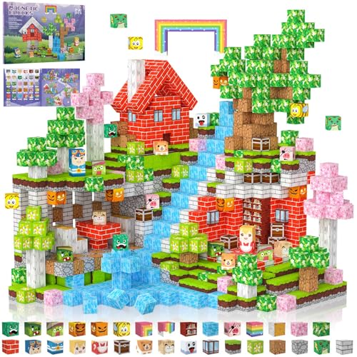 Crifeton Blocos magnéticos construção crianças 2 cm 3 magnéticas, jogo Magnetic Blocks Tiles construção, brinquedos Montessori para crianças4 5 6 7 8 9 10 11 12presentes de aniversário para meninas