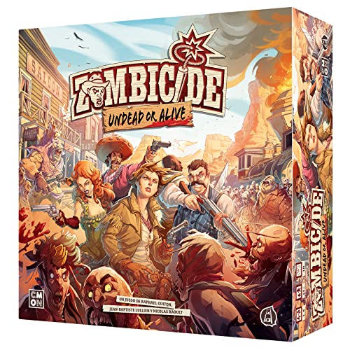CMON | Zombicide: Undead or Alive | Jogo de mesa cooperativo no Apocalipse Zombi do Oeste Selvagem | A partir de 14 anos | De 1 a 6 jogadores | 60 minutos por partida | espanhol