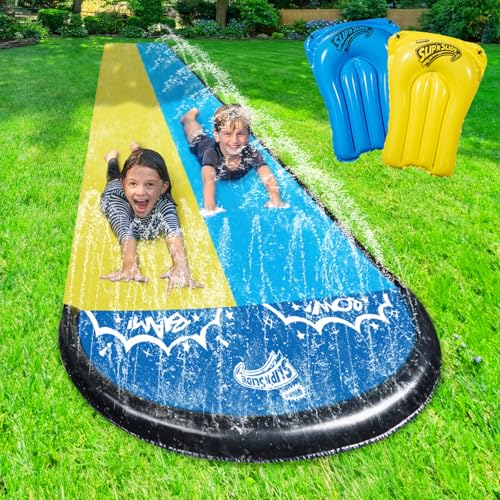 Wham-O Slip N Slide Wave Rider 548,64 cm com Boogie, brinquedos de verão ao ar livre para crianças dos 5 aos 12 anos, festas no jardim (64350)