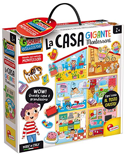 Lisciani - MONTESSORI - A casa - quebra-cabeças para crianças a partir de 2 anos - ensina a colocar cada coisa no seu lugar na casa - jogo educativo - fabricado na Itália