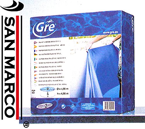 Liner para piscinas redondas, 460 x 120 cm (comprimento x altura), sistema de suspensão, cor azul, Gre FPR451