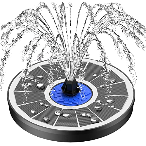 SZMP 3,5 W Fonte solar para lagoa, 2024 nova bomba de água solar, fonte solar com 8 bocais e 4 fixadores, para lago de jardim fonte, casa de banho para pássaros, piscina, circulação de água
