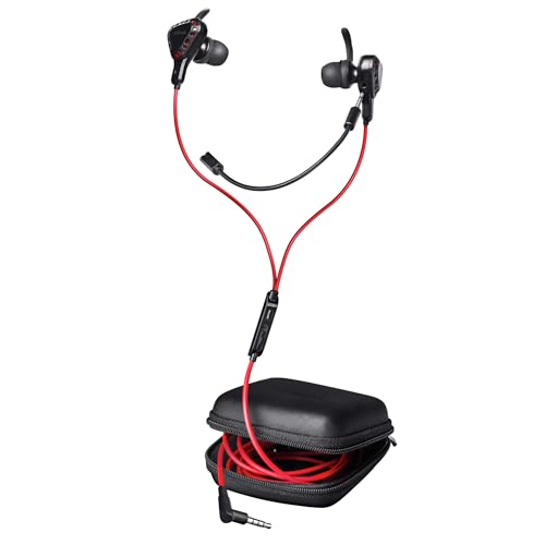 Trust Gaming GXT 408 Cobra auriculares para jogar, microfone duplo, multiplataforma, cabo de 1,2 m, ganchos de orelha flexíveis, para consola, portátil, telemóvel, tablet - preto