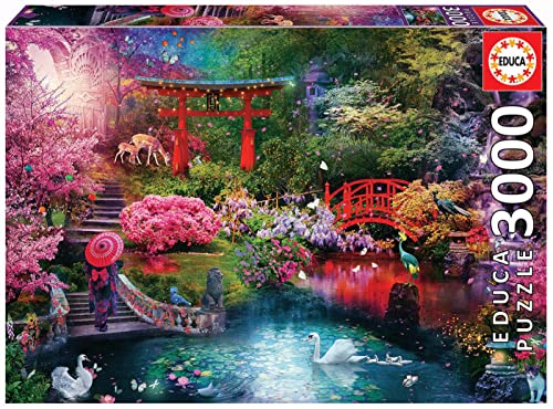 Educa - Puzzle de 3000 peças para adultos | jardim japonês. Inclui serviço de peça perdida. Medidas: 120 x 85 cm. Inclui. 14 Anos (19282)