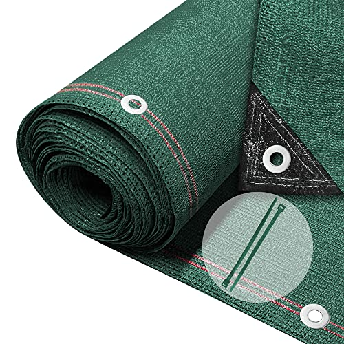 VOUNOT® Malha sombra e ocultação 1 × 10 m, cerca de privacidade 230 g/m² HDPE proteção UV, rede de sombra com flanges, para jardim, jardim, varanda, verde