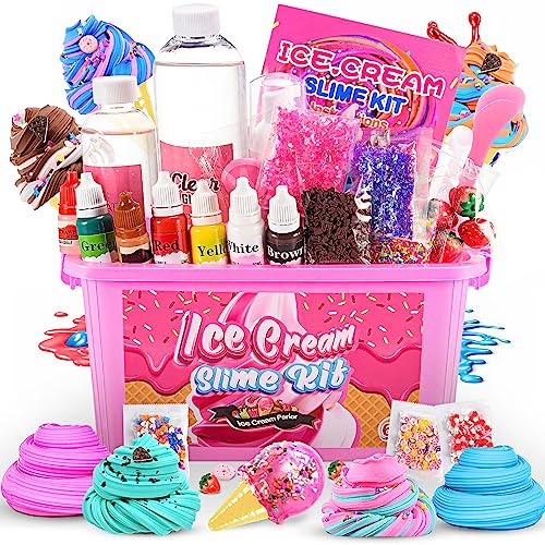 Adeokay Slime para meninas, presentes para menina 6 7 8 9 10 11 12 Anos Slime para meninos brinquedos meninos 6 7 8 9 10 Anos Slime Kit artesanato meninas 6-12 Anos Slime Fluffy presentes de