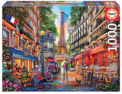Educa - Puzzle de 1000 peças para adultos | Paris, Dominic Davison. Inclui cola Fix Puzzle. 14 Anos (19019)