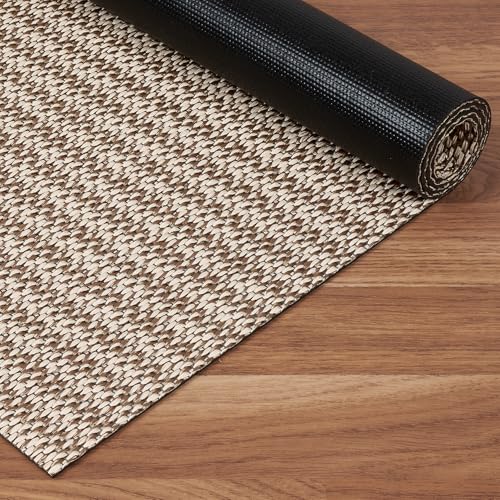 STORESDECO Tapete vinílica de tecido entrançado premium de alta gama lavável antiderrapante tapetes de vinil resistentes para sala de estar cozinha quarto casa de banho corredor design jacquard 140 x