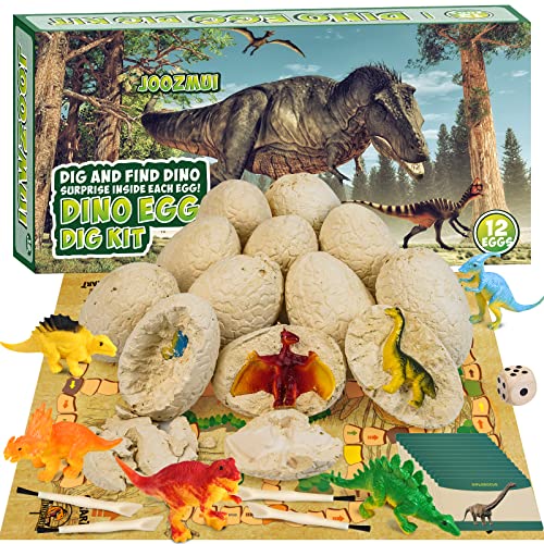 Joozmui Dinossauros brinquedos 3 4 5 6 7 8 9 10 anos, brinquedos crianças 4-10 anos presente menino 4-10 anos Montessori kit de exploração para crianças brinquedo para crianças