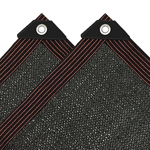 Toldo retangular, 3 x 6 m, proteção UV com ilhoses, 90% de proteção solar, tecido preto, toldo para jardim, terraço, terraço, tecido UV para plantas, piscina, casa de água