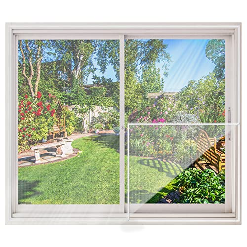 MYCARBON 2 Pcs Rede mosquiteira para janela, autocolante, 150 x 180 cm, branca