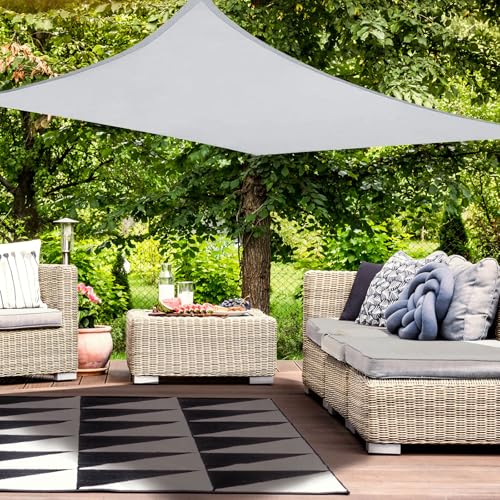 HAIKUS Vela de sombra, retangular, 3 x 4 m, vela de sombra, 4 x 3 m, impermeável, resistente, 95% de proteção contra raios UV, para exteriores, jardim, terraços (cinzento claro)