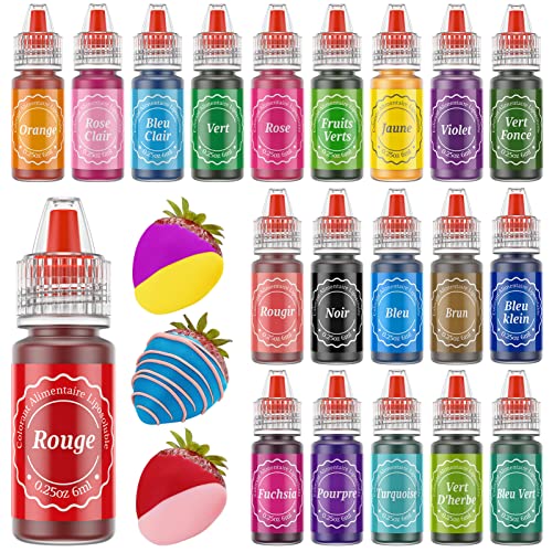 Corantes lipossolúveis para chocolate 20er - Waysroma corante alimentar liposolúvel substituição óleo Food Coloring para Fondant doces creme glaceado bolos donas