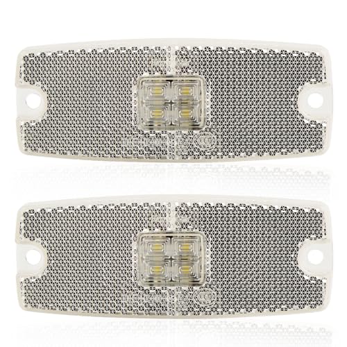 AGRISHOP 2 peças luzes brancas de posição dianteiras reboque LED 10-30 V homologados impermeável pilotos reboque