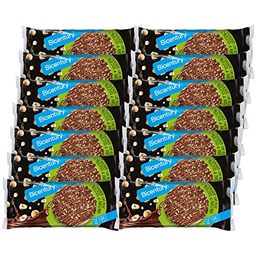 Bicentury - Tortitas de arroz com chocolate preto e pedaços de avelãs (14 unidades)