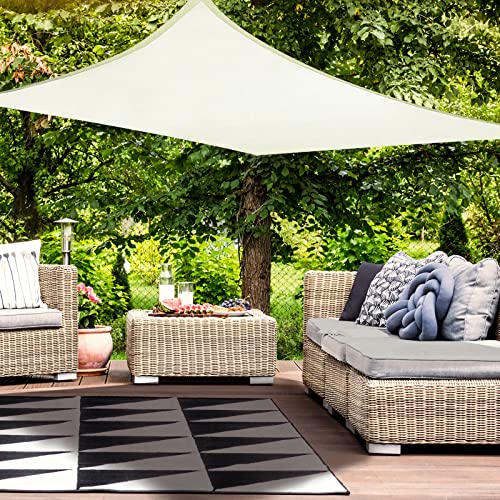 HAIKUS Vela de sombra, retangular, 2 x 3 m, vela de sombra, 3 x 2 m, impermeável, resistente, 95% de proteção contra raios UV, para exteriores, jardim, terraços (creme)