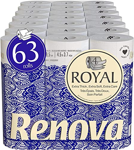 Renova Papel higiénico Royal 4 camadas, 63 rolos premium | papel extramacio
