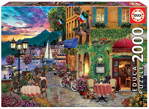 Educa - Puzzle 2000 peças para adultos | Italian Fascino | Quebra-cabeças difícil e artístico da Itália | puzzle paisagem decorativa e relaxante | Recomendado a partir de 14 anos (18009)