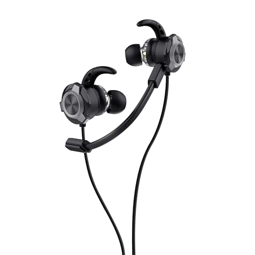 Trust GXT 406 Pine auriculares Gaming intra-aurais com cabo para Nintendo Switch PS5 PS4 Xbox PC, Earbuds para videojogos In Ear com microfone, controlos online, capa rígida, preta