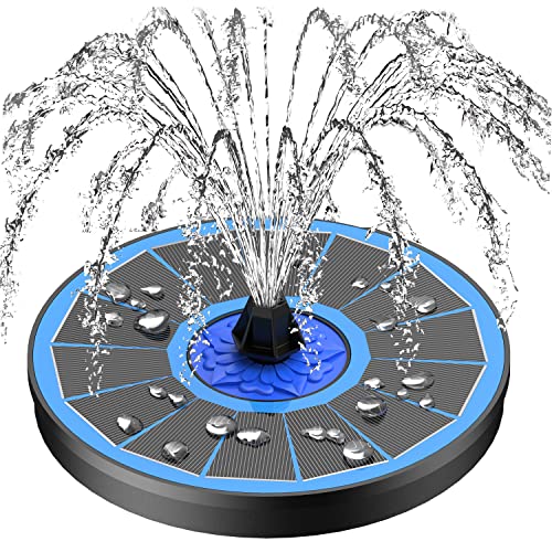 SZMP 3,5 W Fonte solar para lagoa, 2024 nova bomba de água solar, fonte solar com 8 bocais e 4 fixadores, para lago de jardim fonte, casa de banho para pássaros, piscina, circulação de água