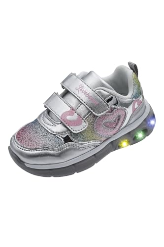 Chicco, Sapatilhas menino e menina com luzes coloridas na sola e fecho com fecho duplo de gancho e laço, sapatos para menina e criança, desenhados na Itália