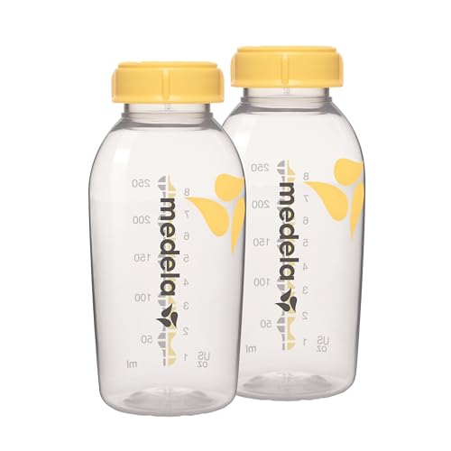 Medela Biberões para armazenamento de leite materno, sem BPA, embalagem de 2 unidades. 250 ml